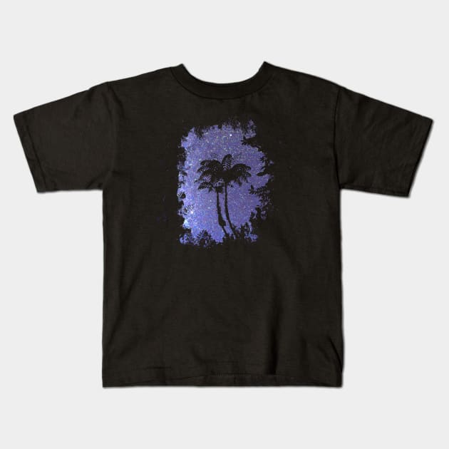 Treeferns by night Kids T-Shirt by wanungara